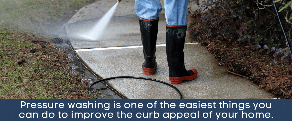 pressure wash the front of your home