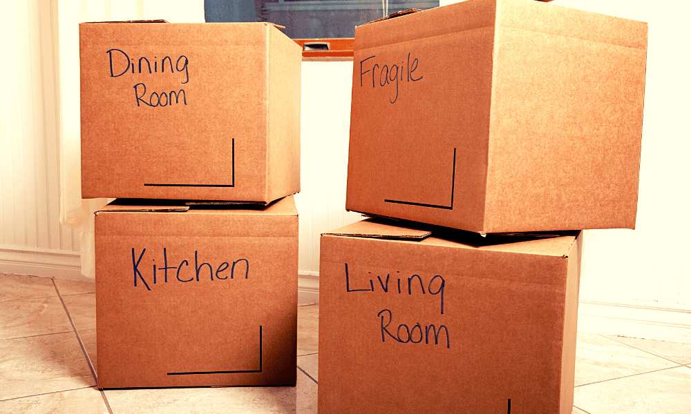 labeled moving boxes