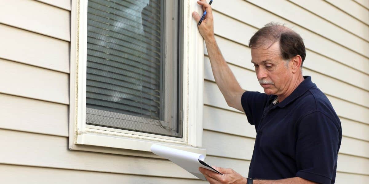 home inspector inspection the exterior of a home