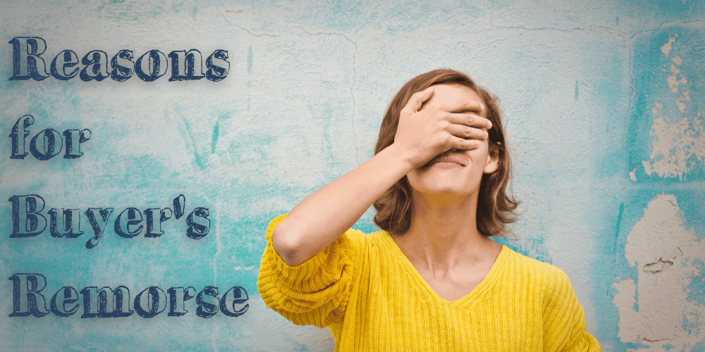 Person experiencing buyer's remorse over their recent home purchase