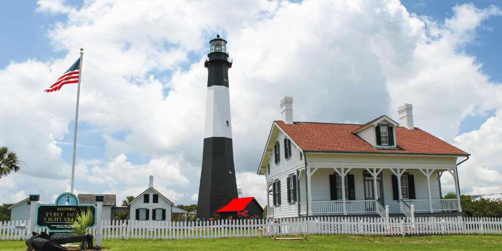View of the Tybee Island lighthouse 
