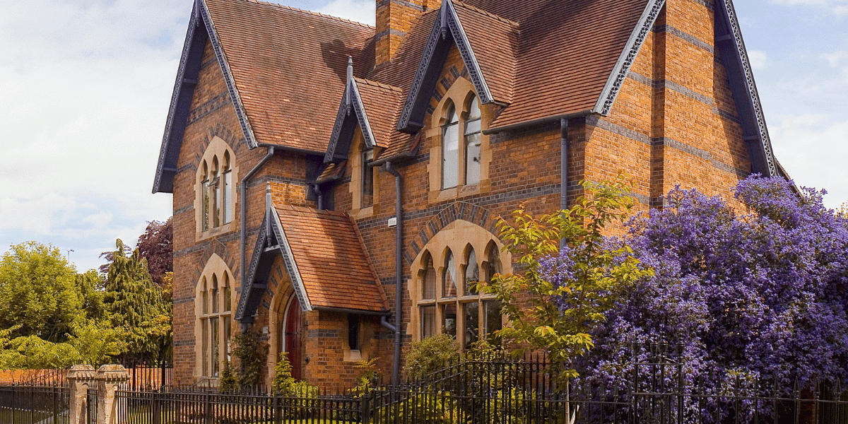 A historic home in the Gothic Revival architectural style