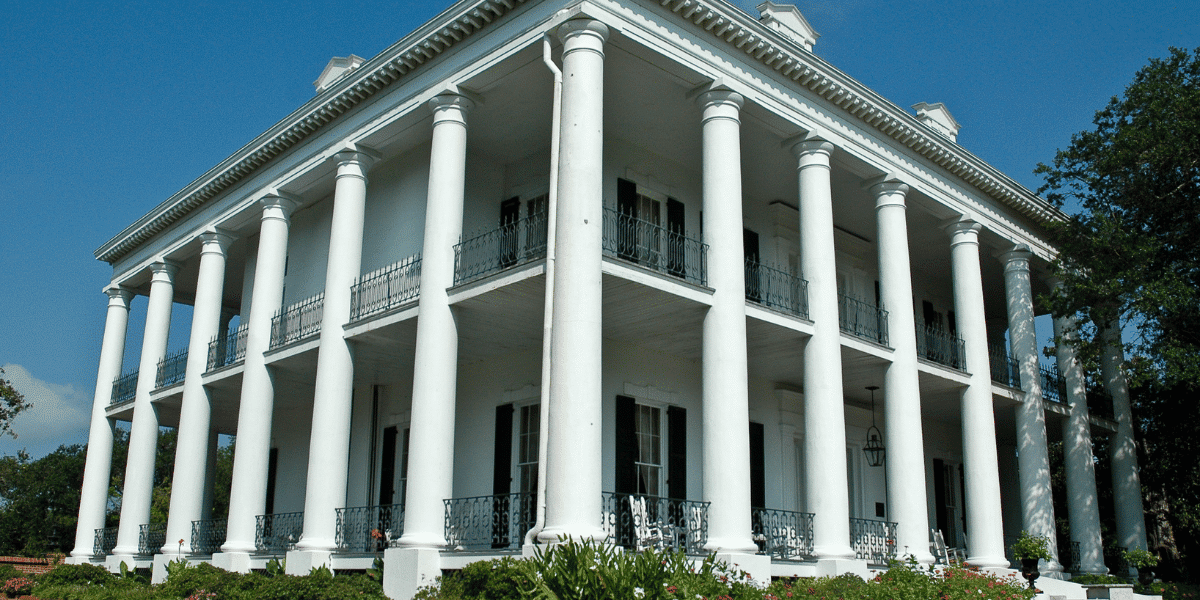 A historic home in the Greek Revival architectural style