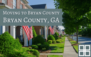 A beautiful neighborhood like one found in Bryan County, GA